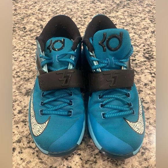 Nike Kevin Durant 7 (KD7) Clearwater Blue Shoes Size 10-1/2 Mens - Picture 2 of 3